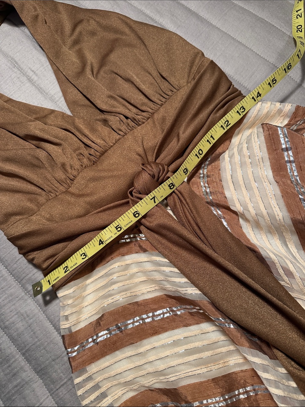 Vintage Halter Maxi Dress with Full Skirt - Picture 9 of 14